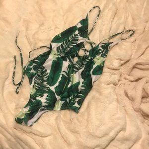 Beautiful tropical one piece swimsuit